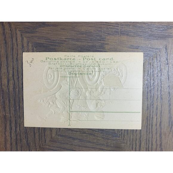 Best Wishes, Kids on Red Retro Car, Vintage Postcard, Embossed Paper, Automotive - Picture 2 of 2